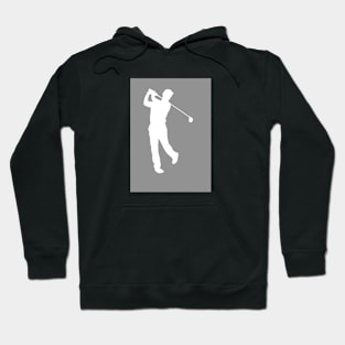 Grey Golfer Silhouette Hoodie